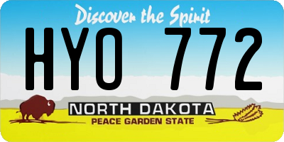 ND license plate HYO772