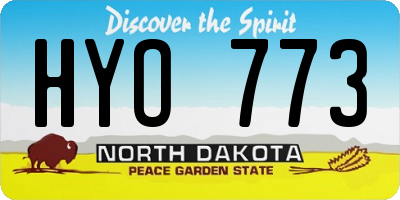 ND license plate HYO773