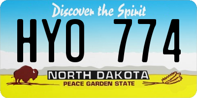 ND license plate HYO774