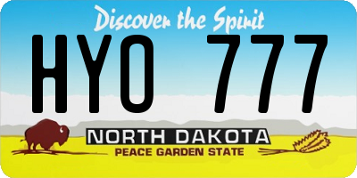 ND license plate HYO777
