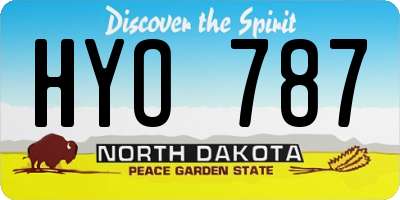 ND license plate HYO787