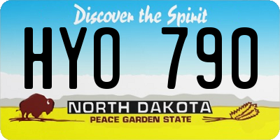 ND license plate HYO790