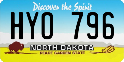 ND license plate HYO796