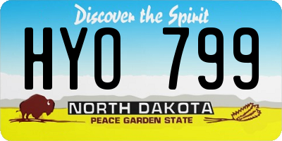 ND license plate HYO799