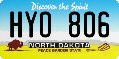 ND license plate HYO806
