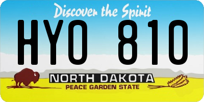 ND license plate HYO810
