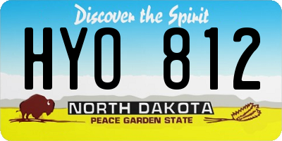 ND license plate HYO812