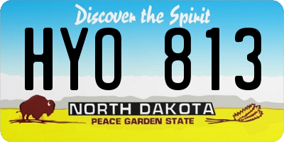 ND license plate HYO813