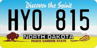 ND license plate HYO815