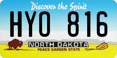 ND license plate HYO816