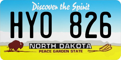 ND license plate HYO826