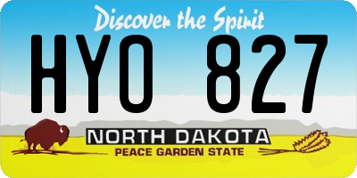 ND license plate HYO827