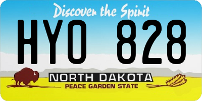 ND license plate HYO828