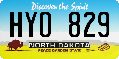 ND license plate HYO829