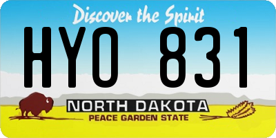 ND license plate HYO831