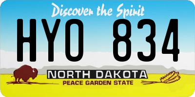 ND license plate HYO834