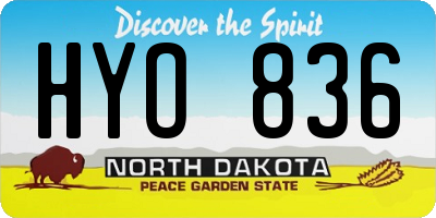 ND license plate HYO836