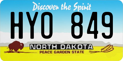 ND license plate HYO849