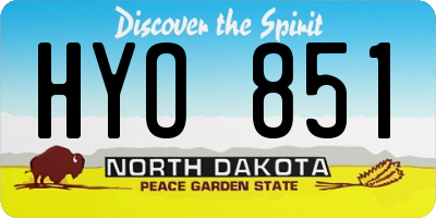 ND license plate HYO851