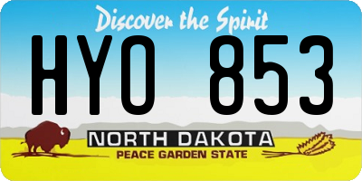 ND license plate HYO853