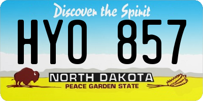 ND license plate HYO857