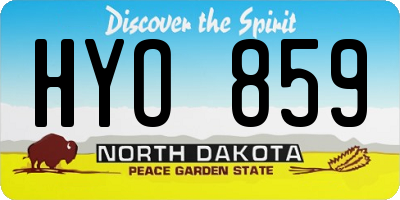 ND license plate HYO859