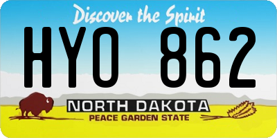 ND license plate HYO862