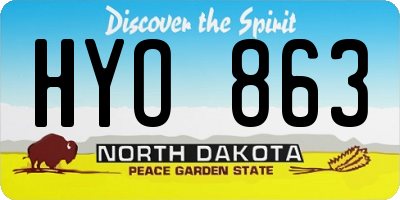 ND license plate HYO863