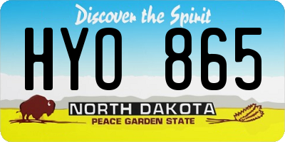 ND license plate HYO865