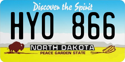ND license plate HYO866