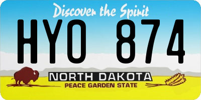ND license plate HYO874