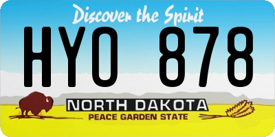 ND license plate HYO878
