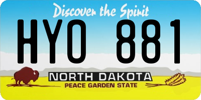 ND license plate HYO881