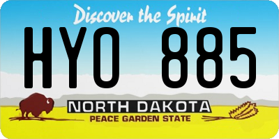 ND license plate HYO885