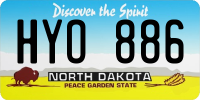 ND license plate HYO886
