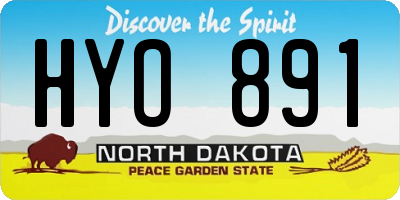 ND license plate HYO891