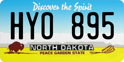 ND license plate HYO895