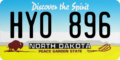ND license plate HYO896
