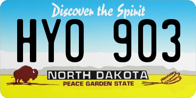 ND license plate HYO903