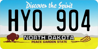 ND license plate HYO904