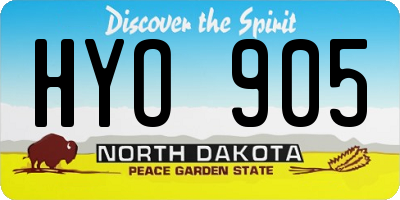 ND license plate HYO905