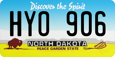 ND license plate HYO906