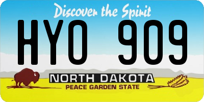 ND license plate HYO909