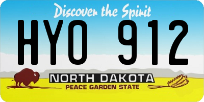 ND license plate HYO912