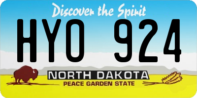 ND license plate HYO924