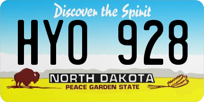 ND license plate HYO928