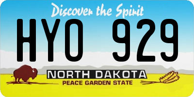 ND license plate HYO929