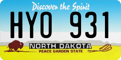 ND license plate HYO931