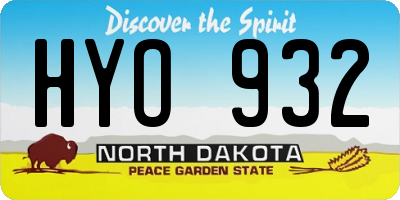ND license plate HYO932