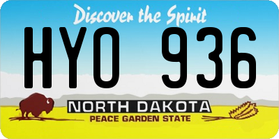 ND license plate HYO936